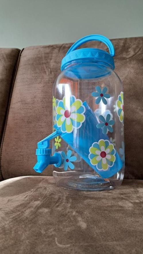 Limonadetap/sapkan zomer met 4 bekers (3,8 liter inhoud), Huis en Inrichting, Keuken | Keukenbenodigdheden, Nieuw, Ophalen of Verzenden