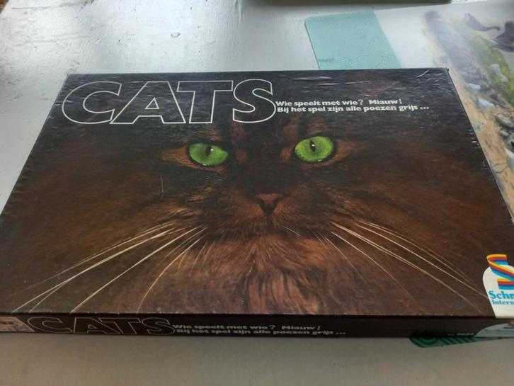 CATS Bordspel - Wie speelt met wie? Miauw!, Hobby en Vrije tijd, Gezelschapsspellen | Bordspellen, Gebruikt, Een of twee spelers