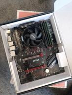 Moederbord, processor, geheugen en voeding, Computers en Software, Moederborden, Gebruikt, DDR4, Ophalen of Verzenden, Socket AM4
