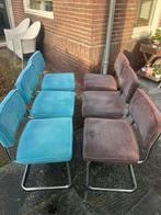 6 eettafel stoelen, Huis en Inrichting, Stoelen, Ophalen, Gebruikt, Overige kleuren, Metaal