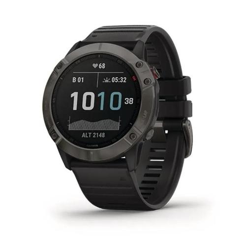 Garmin fenix 6X Sapphire incl. stalen band, Sieraden, Tassen en Uiterlijk, Sporthorloges, Gebruikt, Android, Zwart, Afstand, Calorieverbanding
