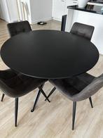 Goossens ronde tafel 110cm, Huis en Inrichting, Tafels | Eettafels, Ophalen, Gebruikt, Rond, Vier personen
