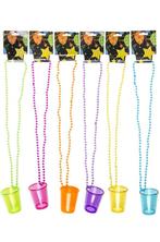 CARNAVAL - confetti paint glow shotjes glazen hawaii slinger, Nieuw, Carnaval, Feestartikel, Verzenden