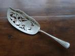 Grote zilveren schep visschep, parelrand, vis lengterichting, Verzenden, Zilver