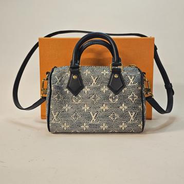 Louis Vuitton Speedy Bandouliere 20 Monoglam Blue beschikbaar voor biedingen
