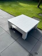 Witte, vierkante salontafel , eikenhout, Huis en Inrichting, Tafels | Salontafels, Vierkant, Zo goed als nieuw, Minder dan 50 cm