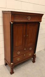 Klein antiek Empire Hollands kastje / kabinetje. Eiken., Ophalen