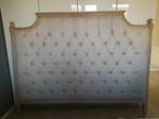 2-persoons hoofdbord hout/taupe, Antiek en Kunst, Ophalen of Verzenden