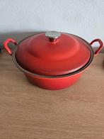 Le Creuset braadpan gietijzeren emaille 28 cm, Ophalen of Verzenden, Gebruikt, Gietijzer, Koekenpan of Braadpan