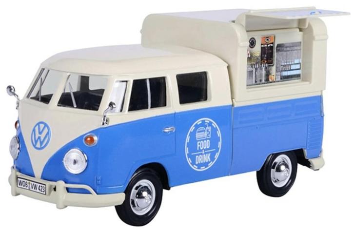 VW T1 TYPE 2 DELIVERY VAN 'FOOD TRUCK', Hobby en Vrije tijd, Modelauto's | 1:24, Nieuw, Auto, Motormax, Ophalen of Verzenden