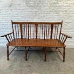 vintage houten bank - keukenbank, tuinbank - Windsor stijl, Huis en Inrichting, Banken | Bankstellen, Ophalen, Minder dan 75 cm