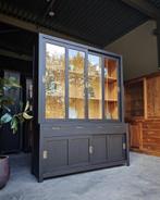 Teak Schoolkast | Vitrinekast | Servies | Buffetkast #1206, Huis en Inrichting, 200 cm of meer, 150 tot 200 cm, Ophalen of Verzenden