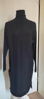 Expresso gebreide robe noir met kol, M-L, Maat 38/40 (M), Zwart, Zo goed als nieuw, Onder de knie