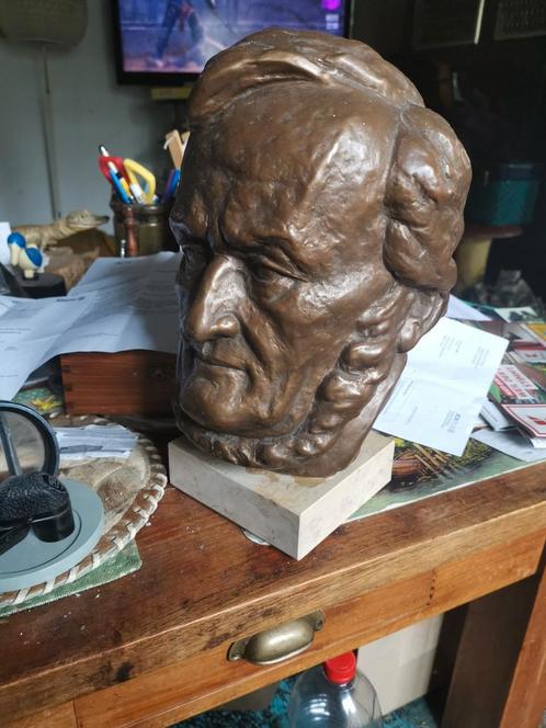 keramik buste gebronst robuste kop van wagner, Antiek en Kunst, Antiek | Overige Antiek, Verzenden