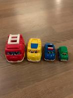 Fisher Price stapelvoertuigen, 4 stapel autos, rammelaar, Ophalen of Verzenden, Gebruikt, Auto of Voertuig