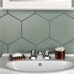 Groene hexagon tegels mat 25 cm, Nieuw, Ophalen of Verzenden, Minder dan 20 cm, 10 m² of meer