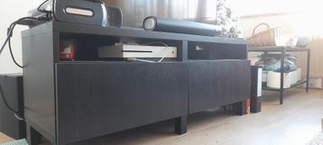 Ikea Besta TV meubel zwart met lades - afbeelding 1