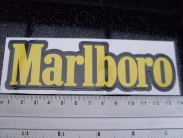 sticker marlboro logo geel zwarte rand