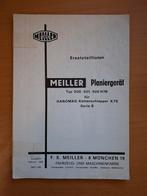 Meiller Planiergerät Onderdelenlijst Hanomag K7E, Ophalen of Verzenden