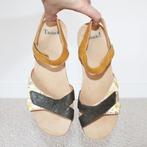 Mooie Leren Think! Sandalen - s23 (Maat 41) € 65,-, Overige kleuren, Think!, Zo goed als nieuw, Sandalen of Muiltjes