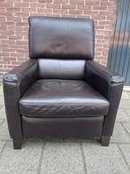 Twee Bruin Lederen Stoelen / Fauteuils, Huis en Inrichting, Fauteuils, Ophalen, Gebruikt, 75 tot 100 cm, Leer