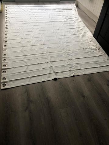 Creme kleurige Roede gordijn, 24 ringen, Wasbaar, 340bx237h beschikbaar voor biedingen