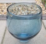 Glazen vaas, blauw, Dutz, Huis en Inrichting, Ophalen, Blauw, Minder dan 50 cm, Glas