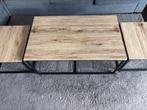 Industriële salontafel met losse tafeltjes, Huis en Inrichting, Ophalen, 50 tot 100 cm, Vierkant, 50 tot 100 cm