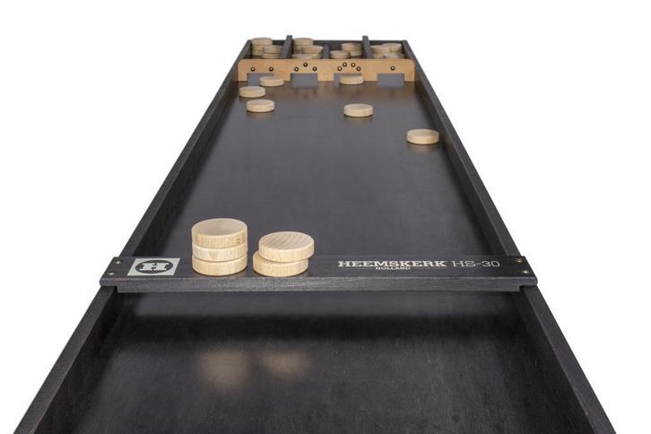 Heemskerk Sjoelbak HS-30 Zwart Funty, Hobby en Vrije tijd, Gezelschapsspellen | Bordspellen, Nieuw, Een of twee spelers, Drie of vier spelers