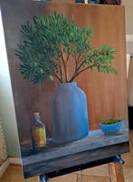 Olijftak in vaas, Ophalen