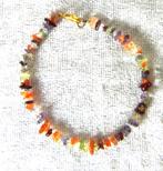 armband van natuursteensplit met goudkleurig slotje 20,5 cm, Ophalen of Verzenden, Nieuw, Overige kleuren, Overige materialen