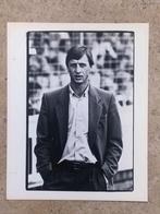 Org z/w foto foto 20x25 cm Ajax coach Johan Cruijff 22-9-'85, Verzenden, Nieuw, Ajax, Poster, Plaatje of Sticker