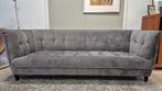 Prachtige grijze velvet industriël design 3 zits bank