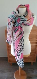 Kleurrijke sjaal met diverse print, Onbekend, Ophalen of Verzenden, Nieuw, Sjaal