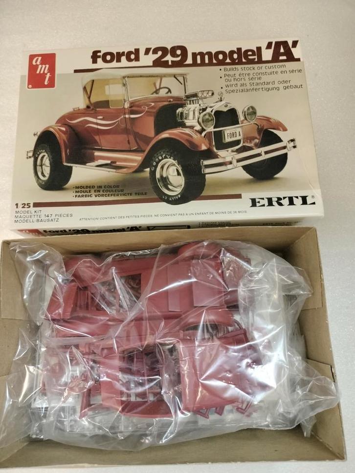 Ford '29 Model A - AMT Ertl Model Kit, Hobby en Vrije tijd, Modelbouw | Auto's en Voertuigen, Zo goed als nieuw, Auto, 1:32 tot 1:50