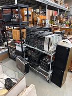 Grote partij elektra - Platenspelers, Stereo, Vintage, Audio, Tv en Foto, Stereo-sets, Gebruikt, Losse componenten, Speakers, Ophalen