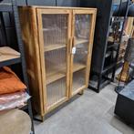 Opbergkast Mocu 140 x 95cm, kleur Bruin van Light & Living, Ophalen, Nieuw, 50 tot 100 cm, Glas