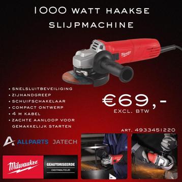 milwaukee haakse slijper 1000 watt 69.00 ex btw beschikbaar voor biedingen