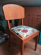 Vintage houten eetkamerstoel, Huis en Inrichting, Stoelen, Ophalen, Gebruikt, Bruin, Vintage bohemian