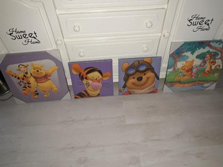 te koop 4 winny de poeh en vrienden schilderijen nieuw, Kinderen en Baby's, Kinderkamer | Inrichting en Decoratie, Nieuw, Wanddecoratie