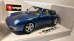 Porsche 911 carrera cabriolet Bburago 1.18, Ophalen of Verzenden, Bburago, A, A