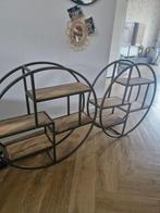 2x Wandrek Industrieel rond 76cm, Huis en Inrichting, Woonaccessoires | Wandplanken en Boekenplanken, Ophalen, Zo goed als nieuw