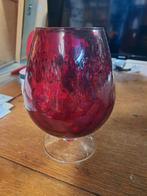 Rode empoli glas 20 cm, Antiek en Kunst, Antiek | Glas en Kristal, Ophalen
