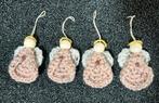 Gehaakte engeltjes 4 in 1 koop roze 7cm hangers, Diversen, Kerst, Ophalen of Verzenden, Zo goed als nieuw