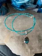 Turkoois turquoise Arizona ketting & hanger zeldzaam uniek, Sieraden, Tassen en Uiterlijk, Kettingen, Blauw, Nieuw, Ophalen of Verzenden