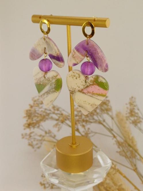Unieke Oorbellen Hartje, Sieraden, Tassen en Uiterlijk, Oorbellen, Nieuw, Hangers, Overige materialen, Overige kleuren, Ophalen of Verzenden