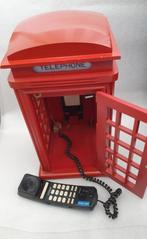 Engelse telefooncel 39 cm hoog met telefoon hout, Ophalen of Verzenden, Zo goed als nieuw