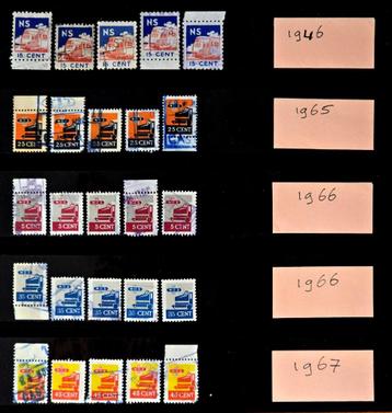 Treinbriefzegels Nederlandse Spoorwegen 1946-1972 beschikbaar voor biedingen