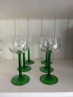 France wijnglazen Groene steel wijnglazen Vintage Wijnglazen, Ophalen of Verzenden, Zo goed als nieuw, Overige typen