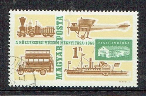 Hongarije 1966 Transportmuseum trein vliegtuig  bus schip, Postzegels en Munten, Postzegels | Europa | Hongarije, Gestempeld, Ophalen